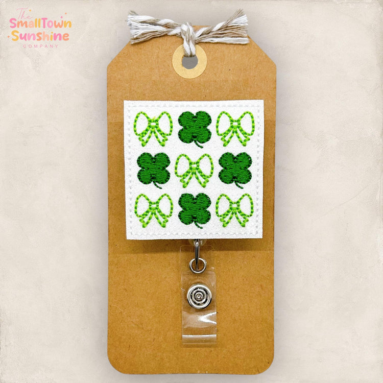 embroidered badge reel topper