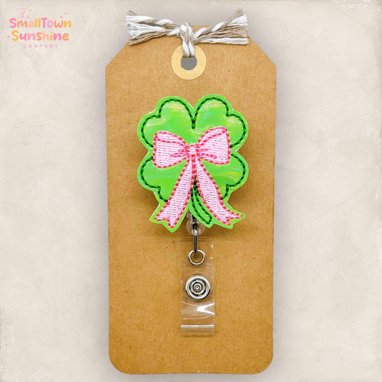 embroidered badge reel topper