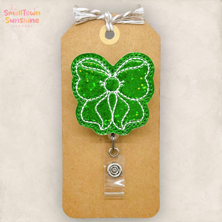 embroidered badge reel topper