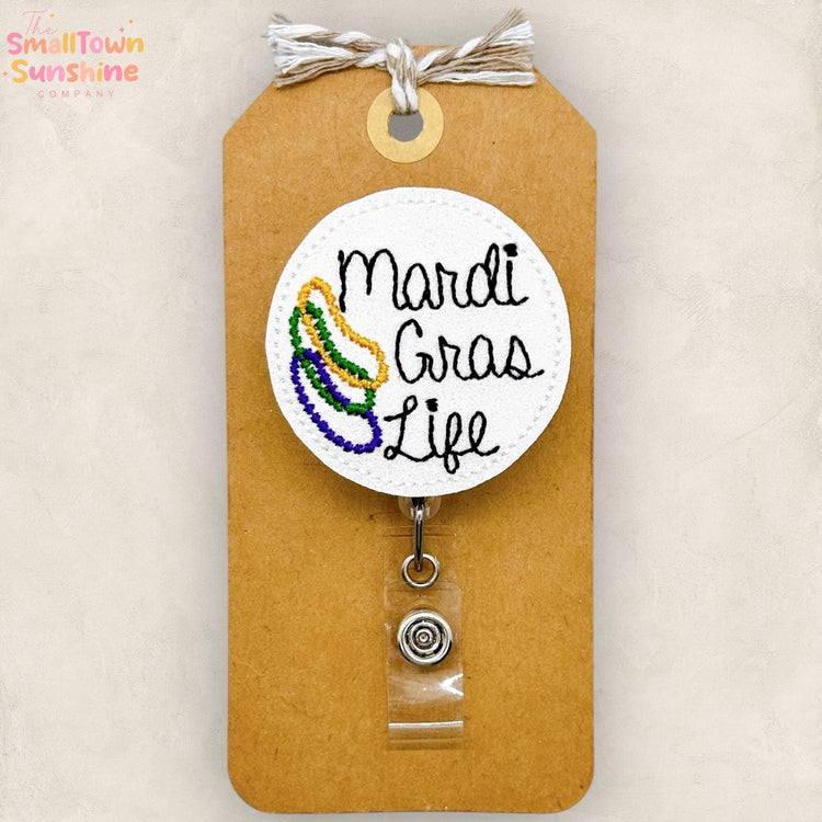 embroidered badge reel topper