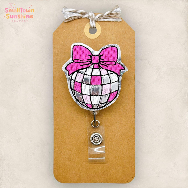 embroidered badge reel topper
