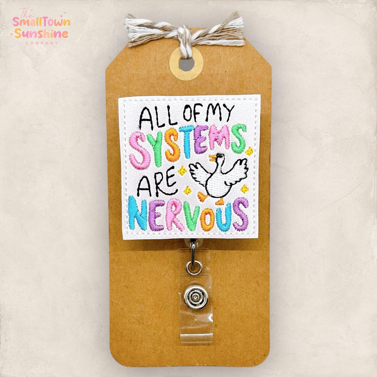 embroidered badge reel topper