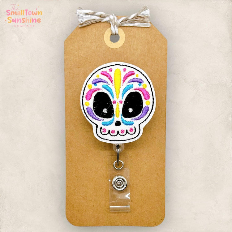 embroidered badge reel topper