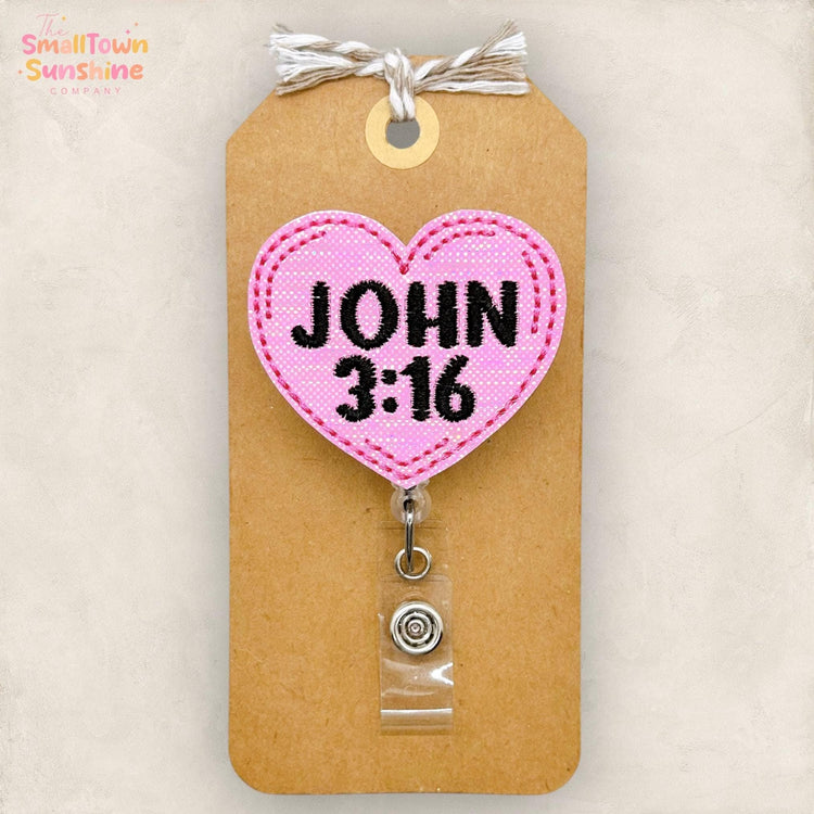 embroidered badge reel topper