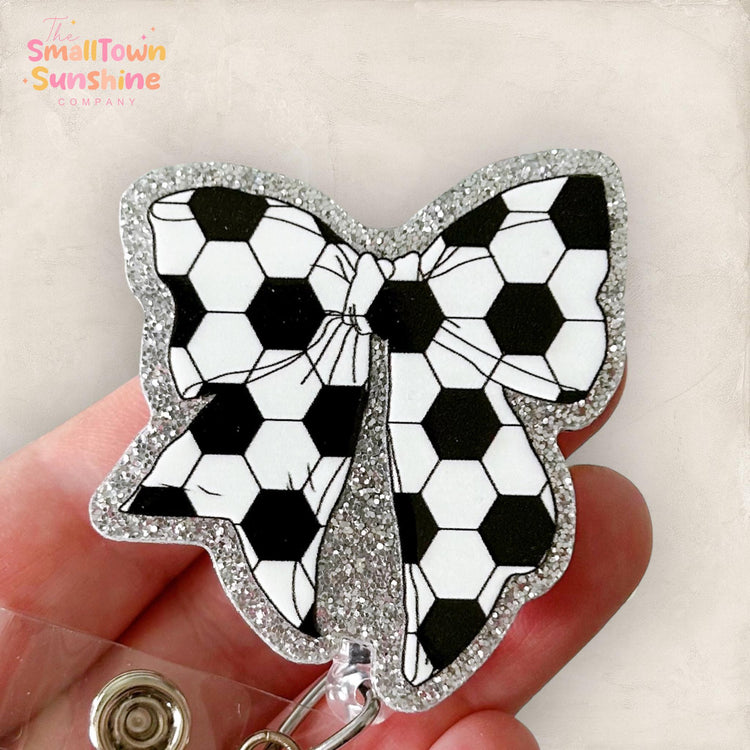 Soccer Bow Badge Topper