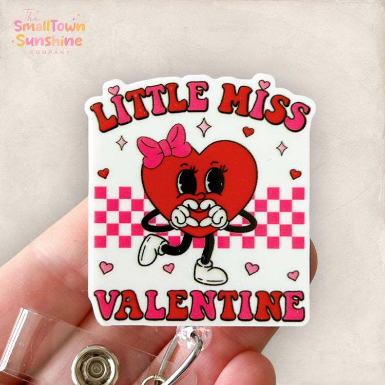 Little Miss Valentine Badge Topper