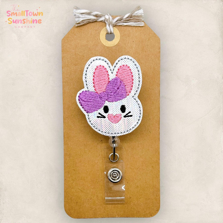 Bunny with Bow Badge Topper