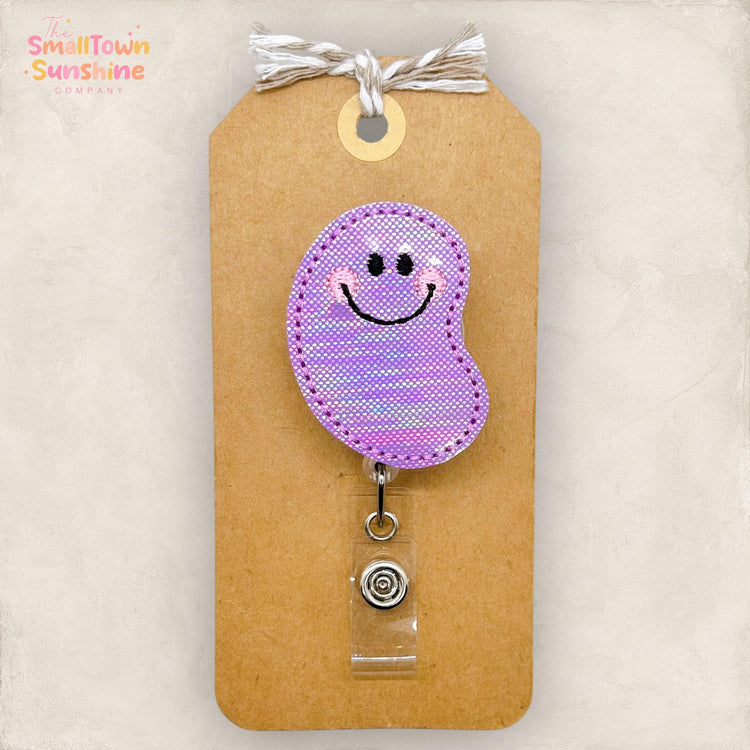 Purple Jelly Bean Badge Topper