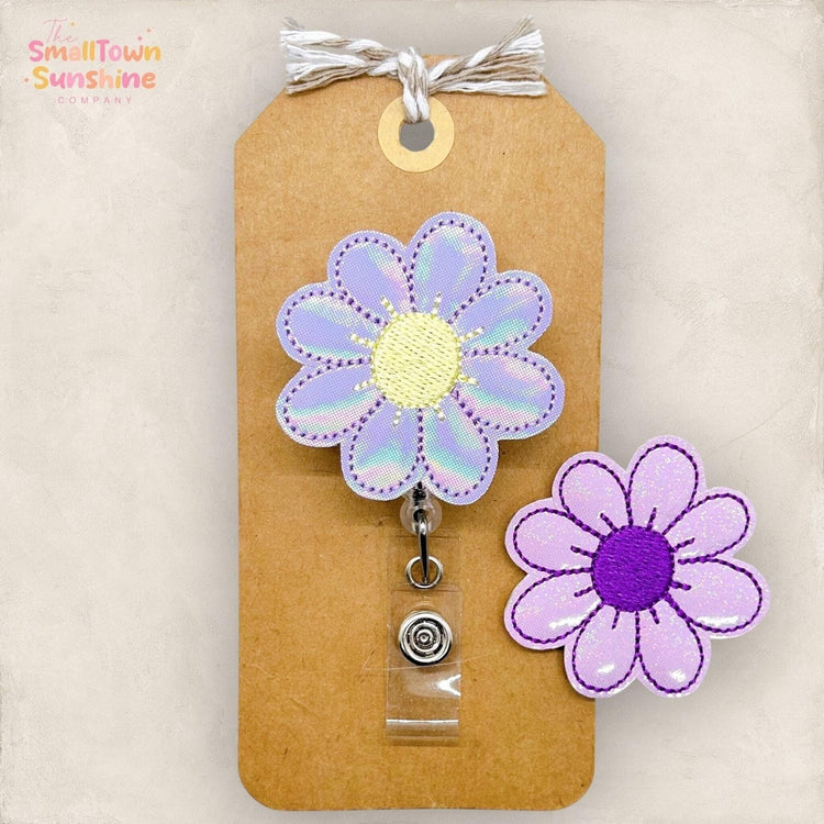 Purple Daisy Badge Topper