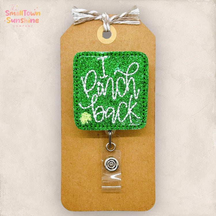 embroidered badge reel topper