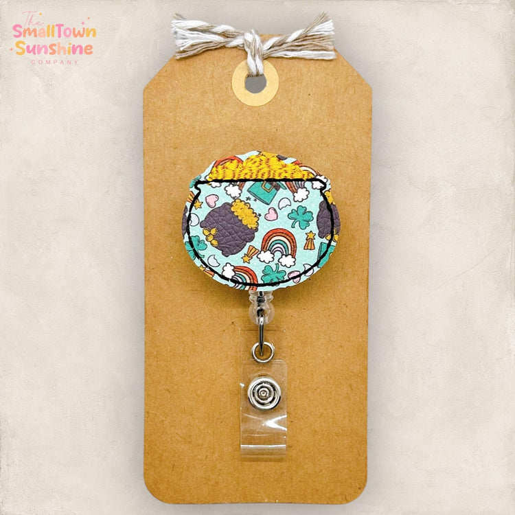 embroidered badge reel topper
