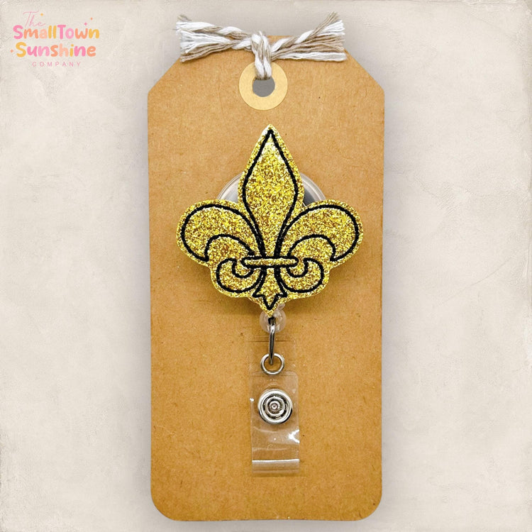 embroidered badge reel topper