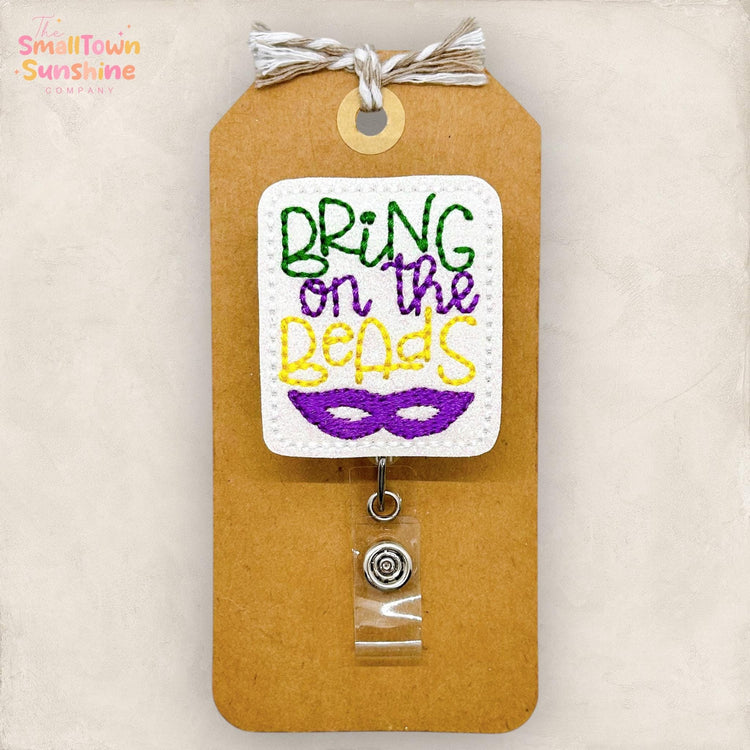 embroidered badge reel topper