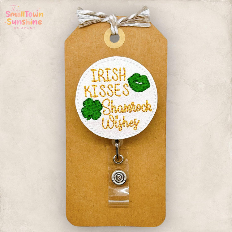 embroidered badge reel topper