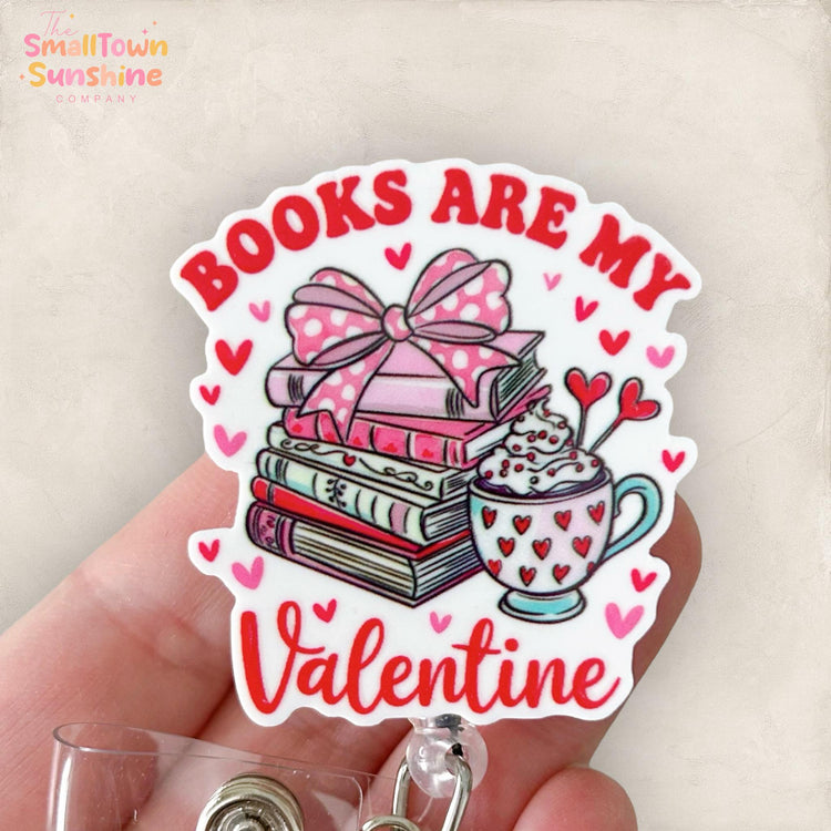 Books are my Valentine Badge Topper