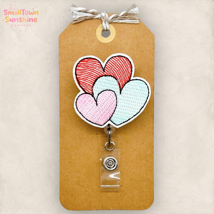 embroidered badge reel topper