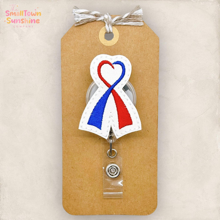 embroidered badge reel topper