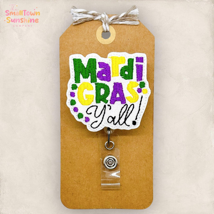 embroidered badge reel topper