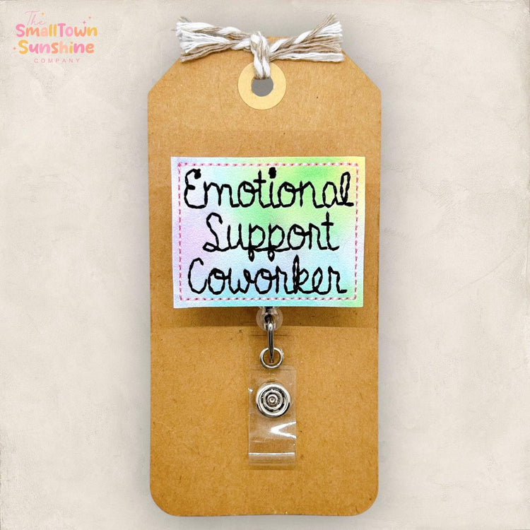 embroidered badge reel topper