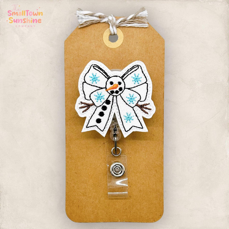 embroidered badge reel topper