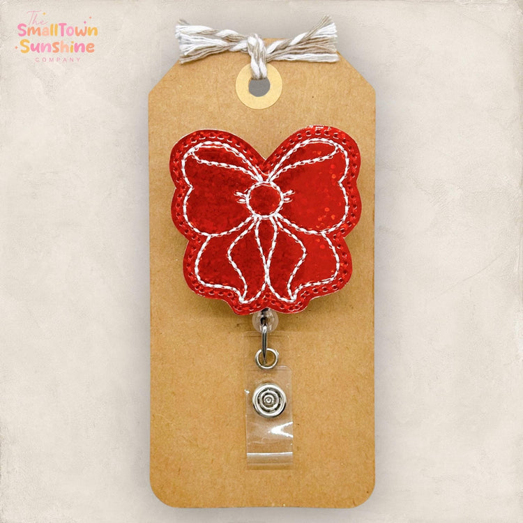 embroidered badge reel topper