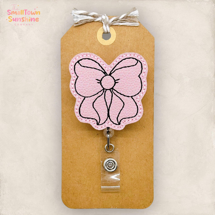 embroidered badge reel topper