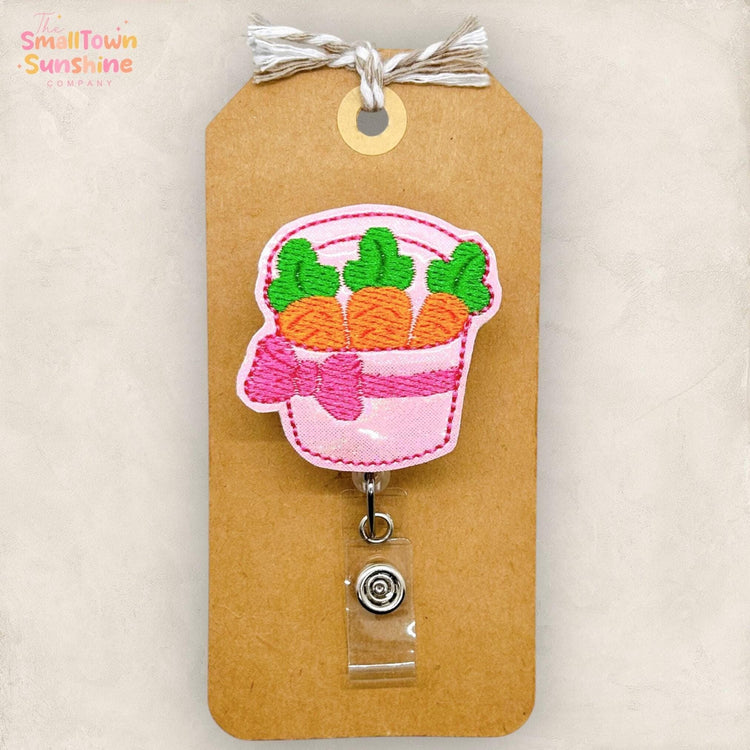 Coquette Carrot Basket Badge Topper