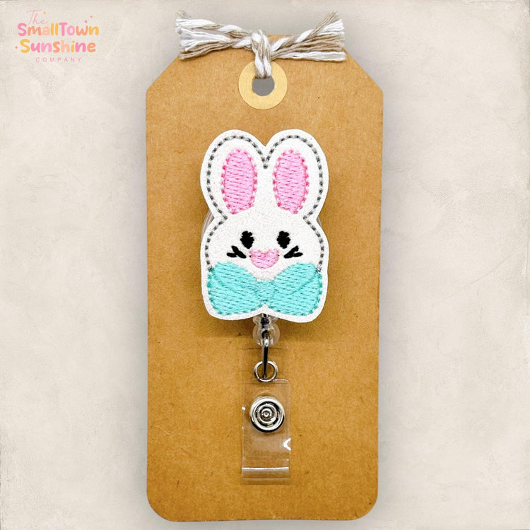 Bunny with Bow Badge Topper