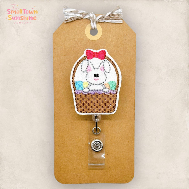 Easter Bunny Basket Badge Topper