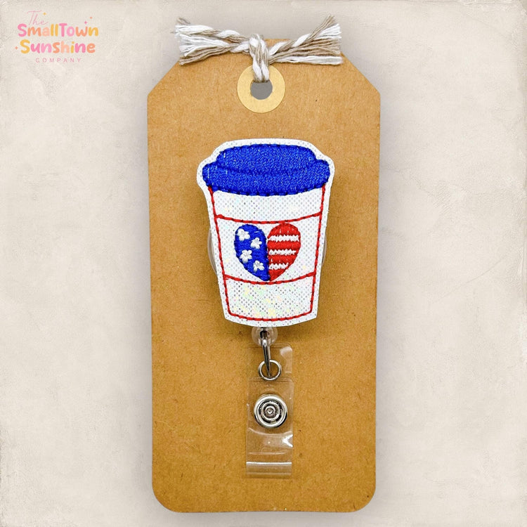 Patriotic Coffee Badge Topper