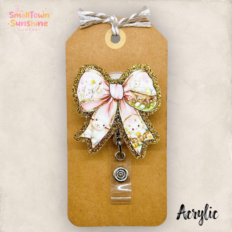 Easter Coquette Bow Badge Topper