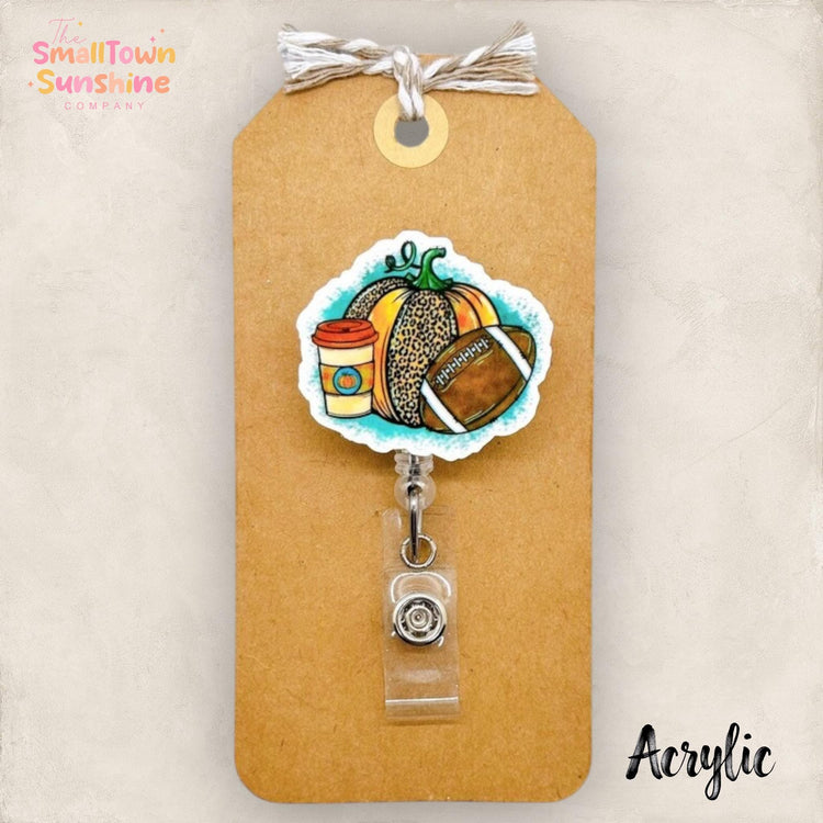 Football Pumpkin Badge Topper