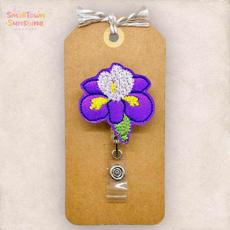 Purple Iris Badge Topper