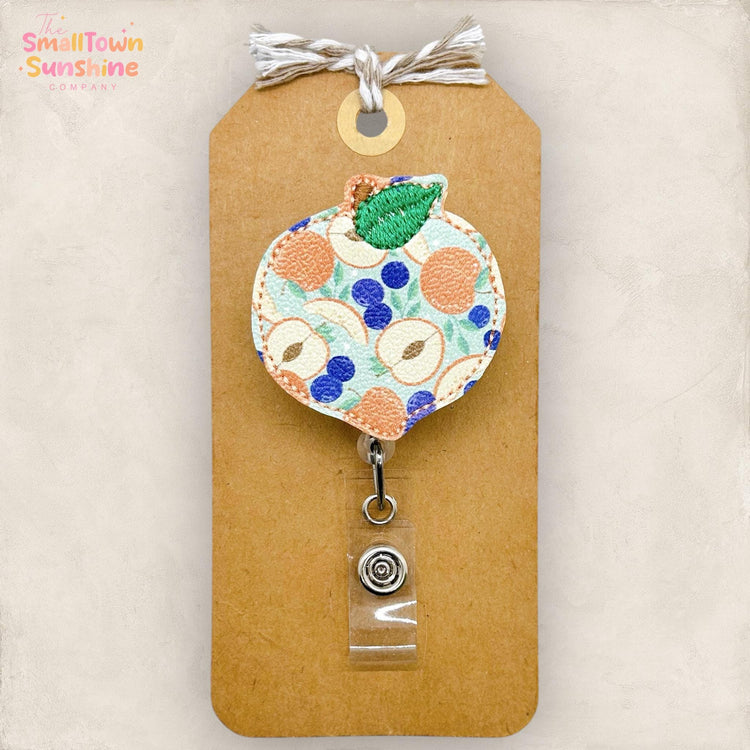Blueberry Peach Badge Topper