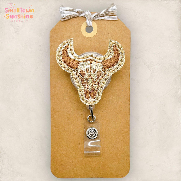 Cow Skull Badge Topper