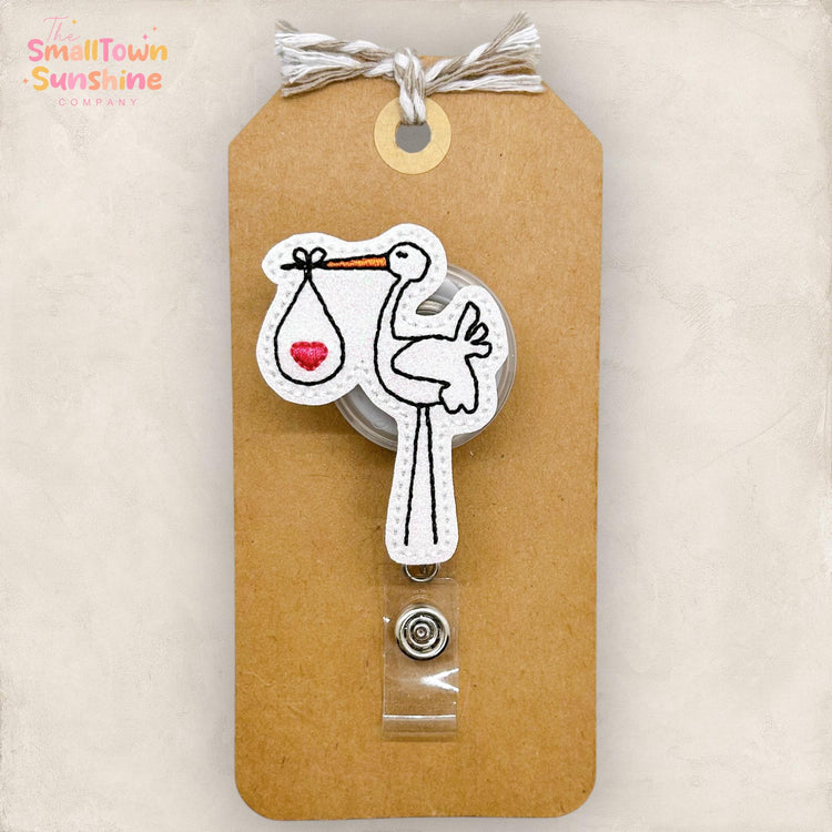 Standing Stork Badge Topper