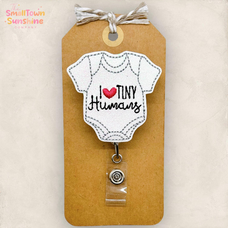 I Love Tiny Humans Badge Topper