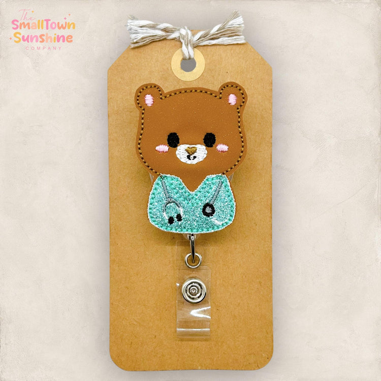 Nurse Bear Badge Topper