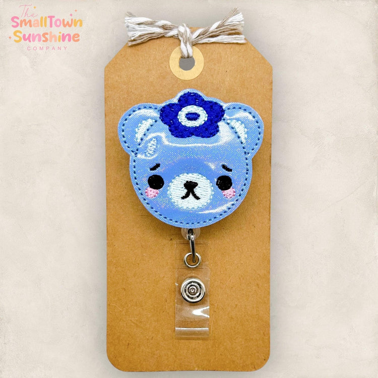 Blue Beary Badge Topper