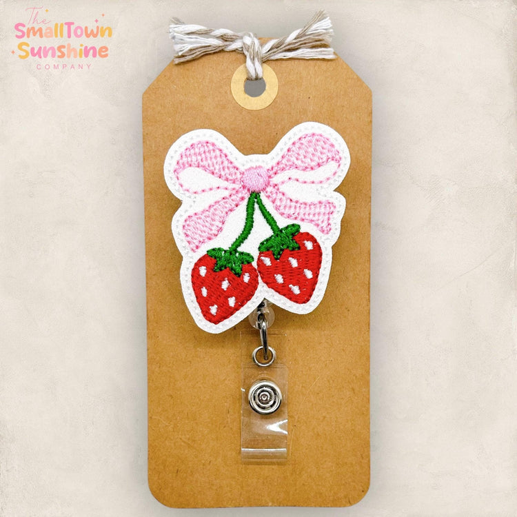 Coquette Strawberries Badge Topper