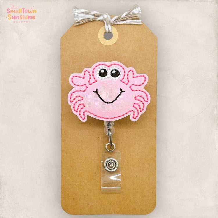 Pink Crab Badge Topper