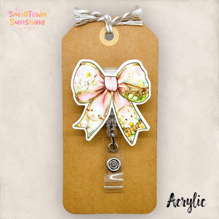 Easter Coquette Bow Badge Topper