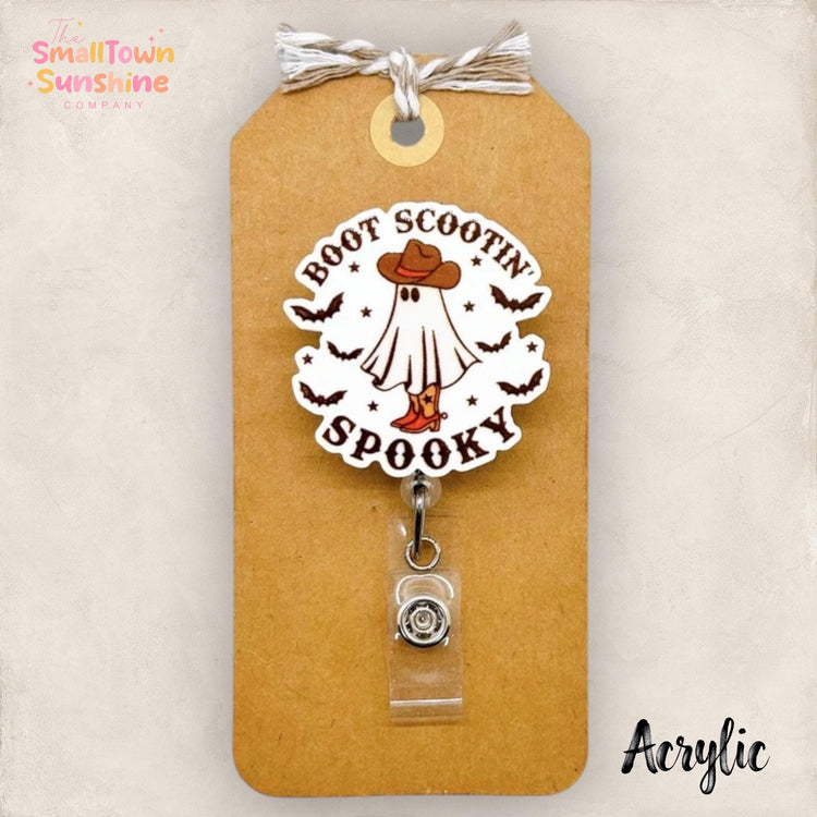 Boot Scootin Spooky Badge Topper