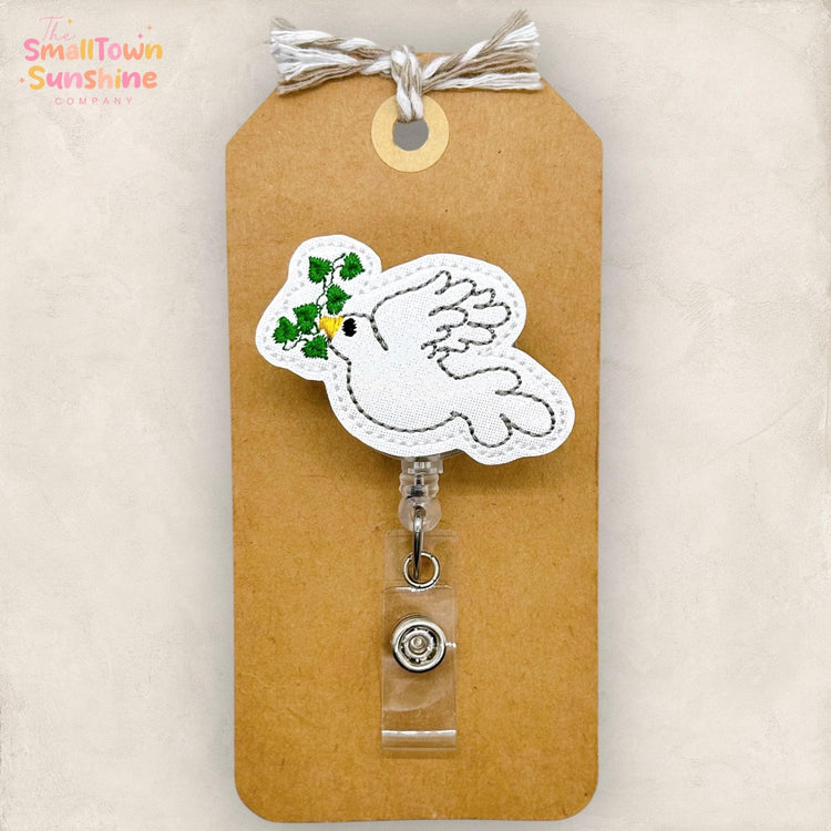 Olive Branch Dove Badge Topper