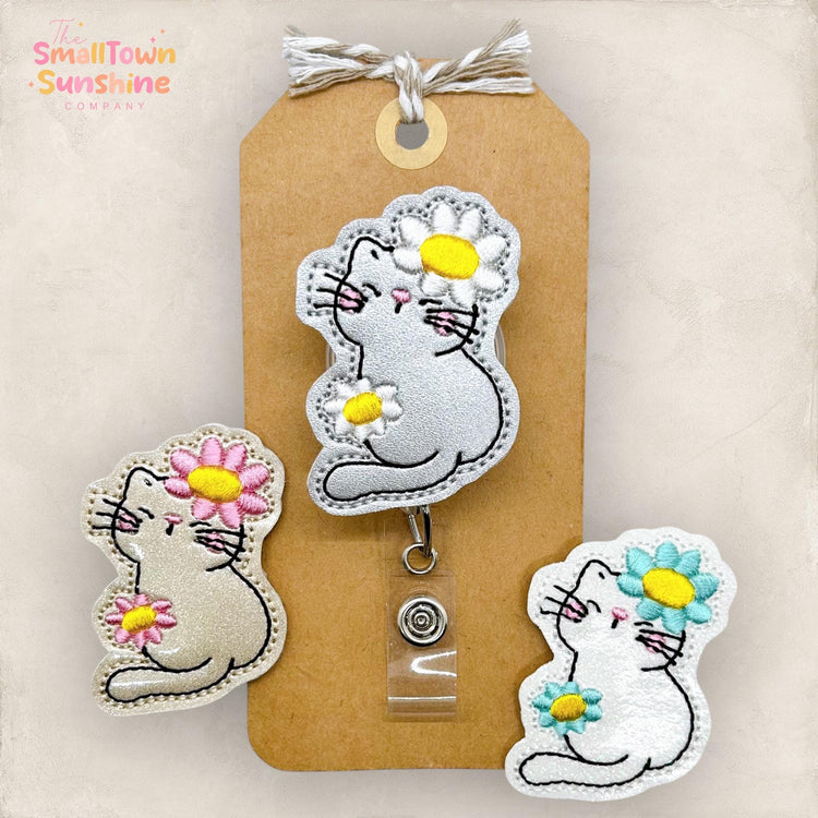 Flower Cat Badge Topper