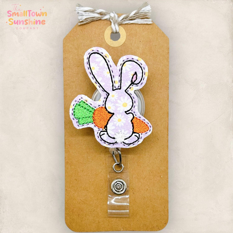 Bunny with Carrot Badge Topper