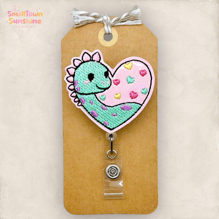 Dinosaur Heart Badge Topper