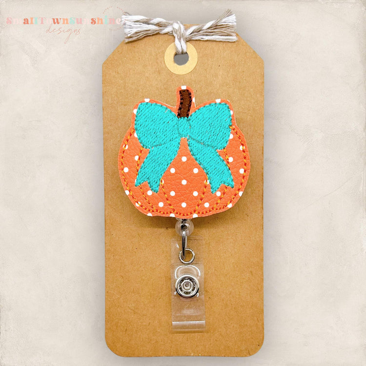 Polka Dot Coquette Pumpkin Badge Topper