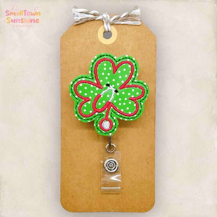 embroidered badge reel topper