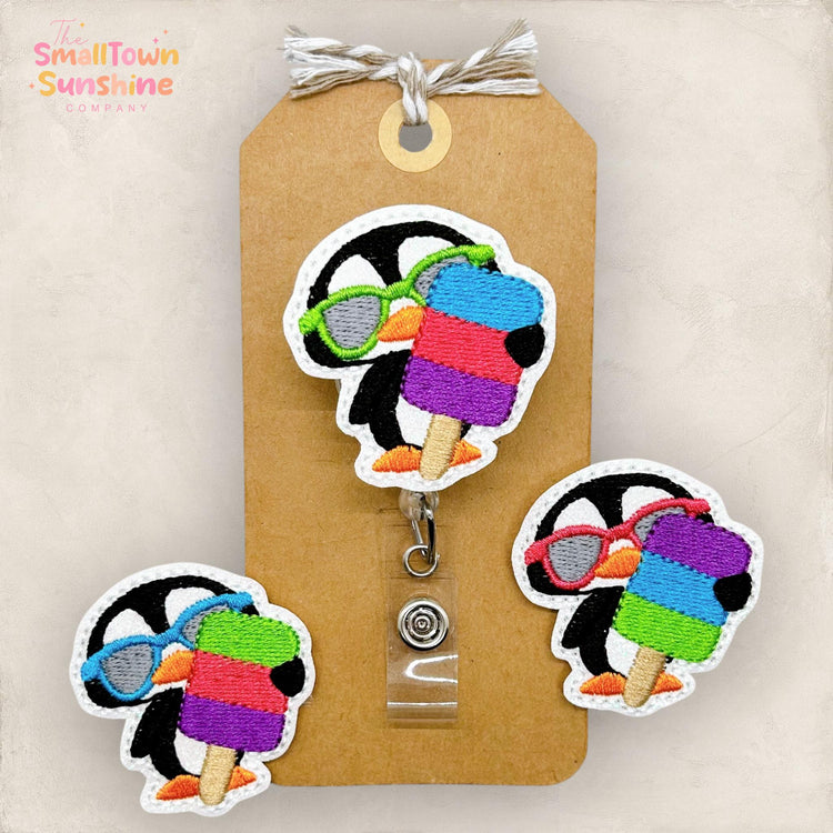 Summer Penguin Badge Topper